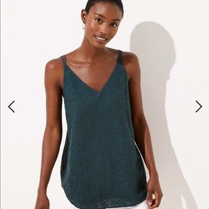 NWT LOFT Floral Embroidered Strappy Cami